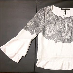 NWOT BCBGMAXAZRIA XXS Flowy Long Sleeve Top